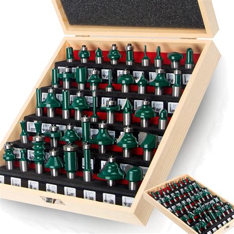 LEATBUY 43 PCS Router Bit Set 1/2